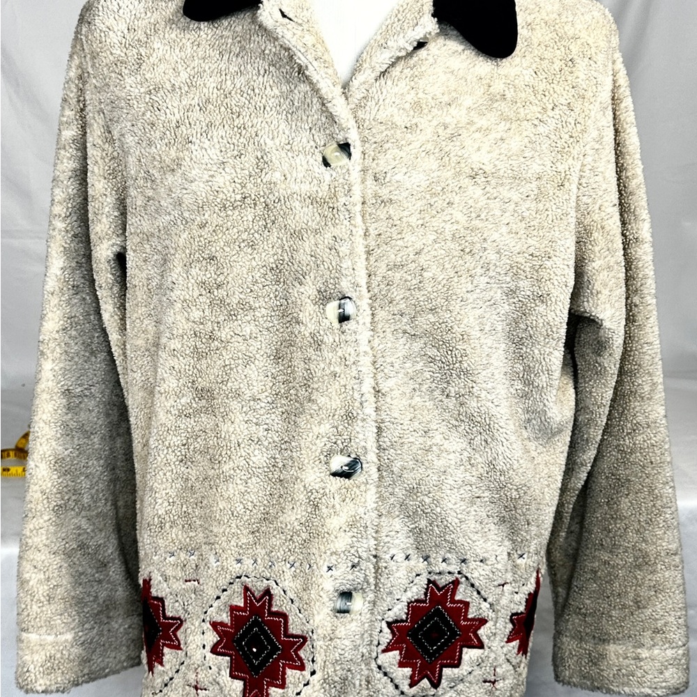 Vintage Teddi Women's Jacket with Embroidered Accents